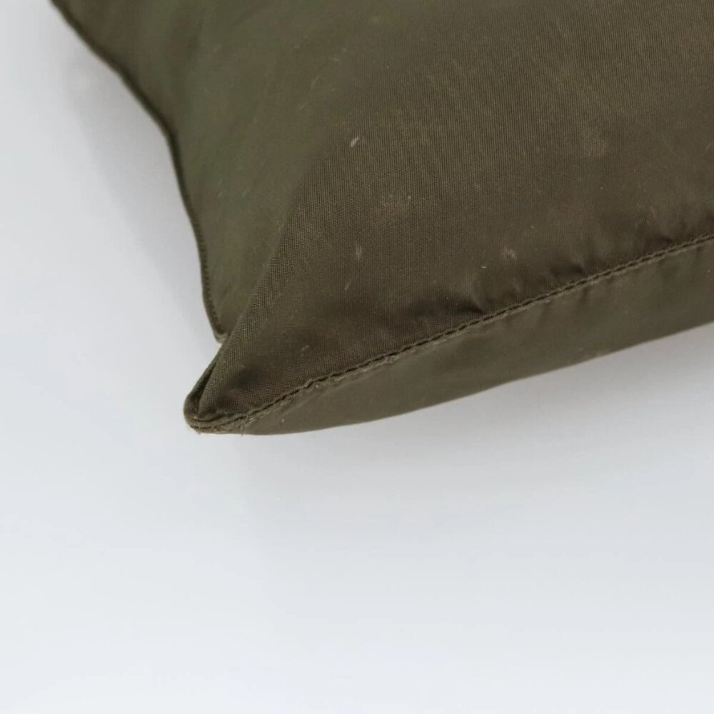 PRADA Shoulder Bag Nylon Khaki Silver Auth ar12956 - Picture 4 of 16